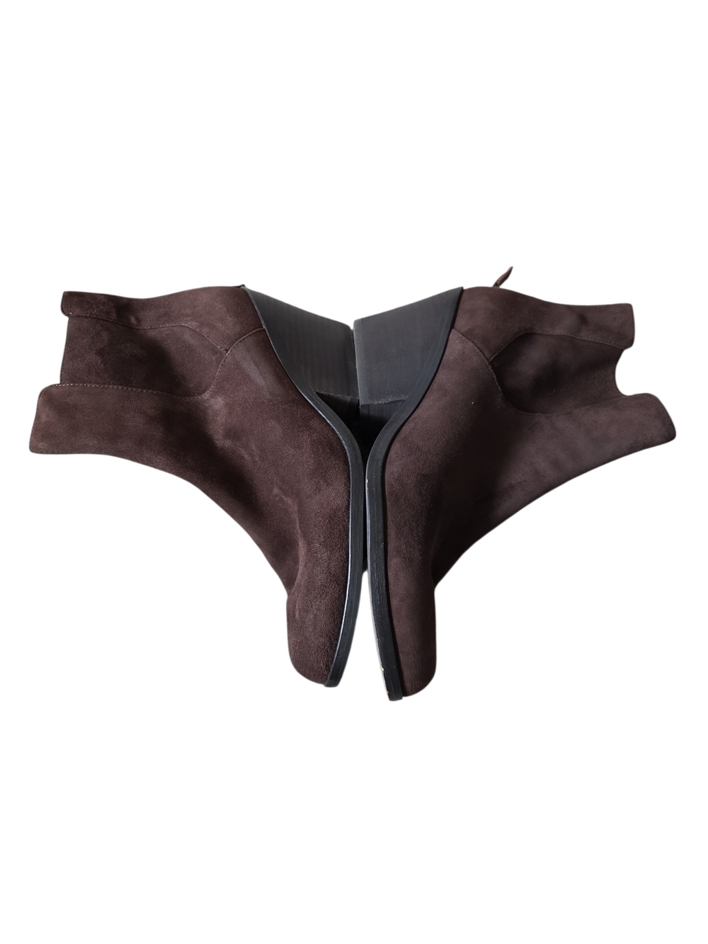 Eileen Fisher Peer-Su Dark Brown Suede Ankle Booties 8.5 - Picture 7 of 11